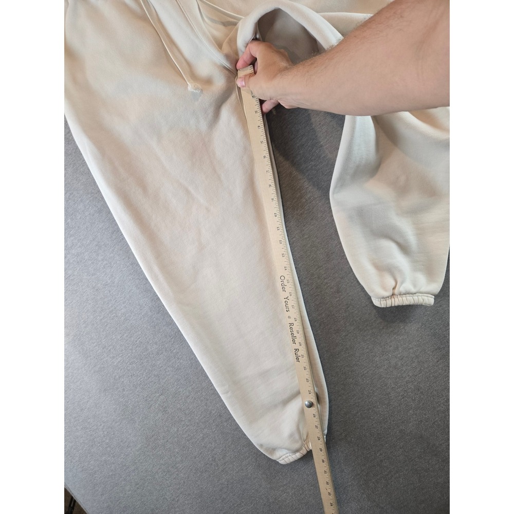 Fear of God Essentials Sweatpants Mens L Cream State Graphic Joggers Athleisure - Picture 15 of 16